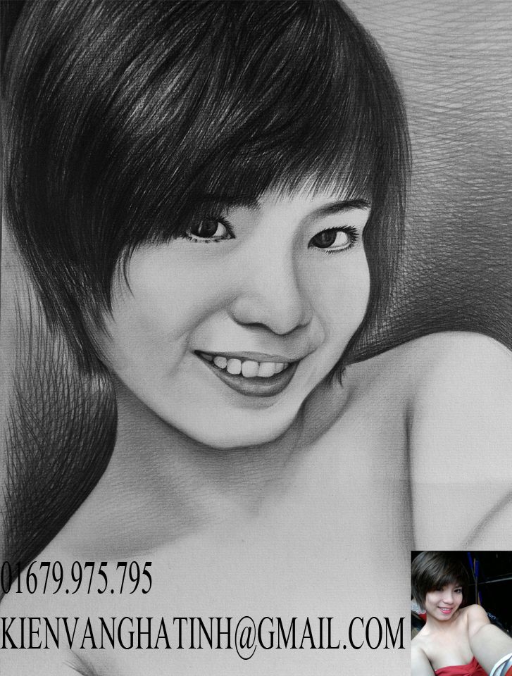 Nhận vẽ chân dung – kí hoạ ( chì ) - 10