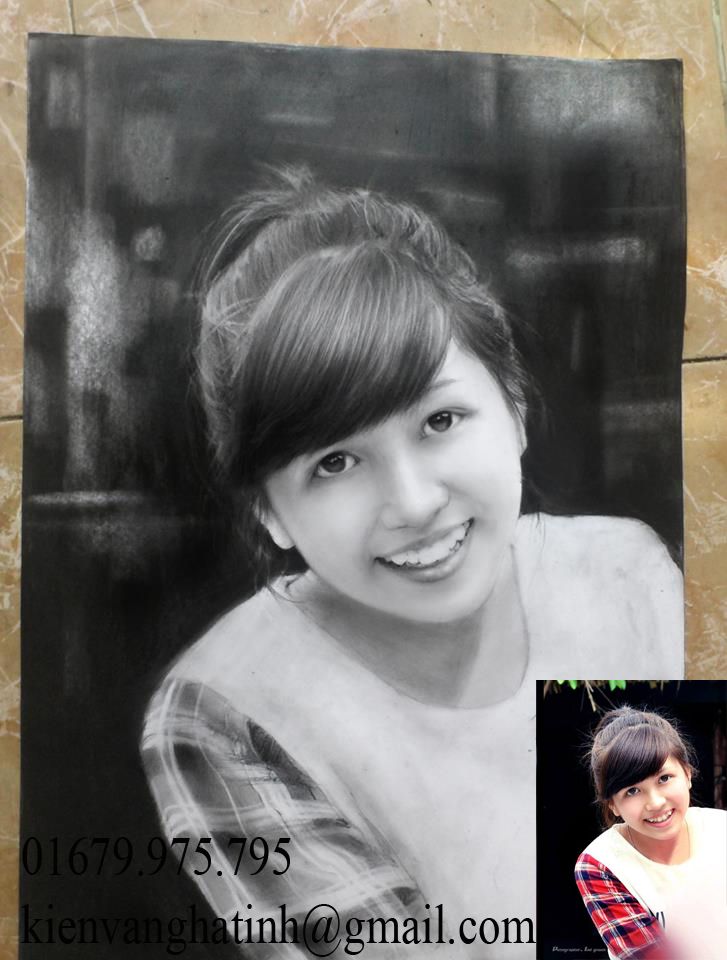 Nhận vẽ chân dung – kí hoạ ( chì ) - 12