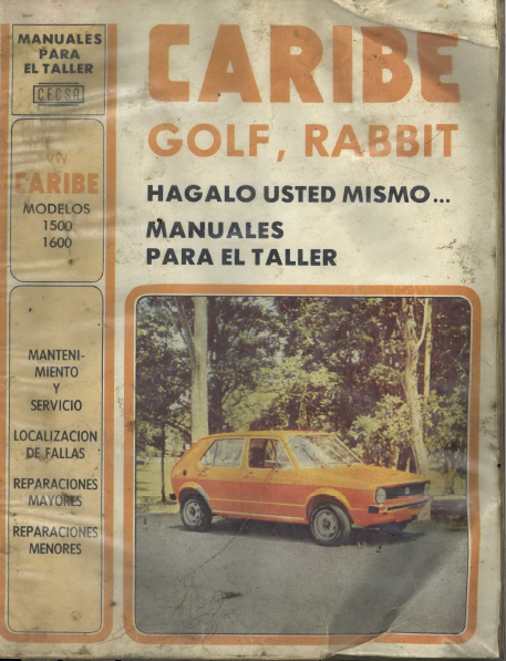 Manual de Taller CECSA Volkswagen Golf, Rabbit, Caribe