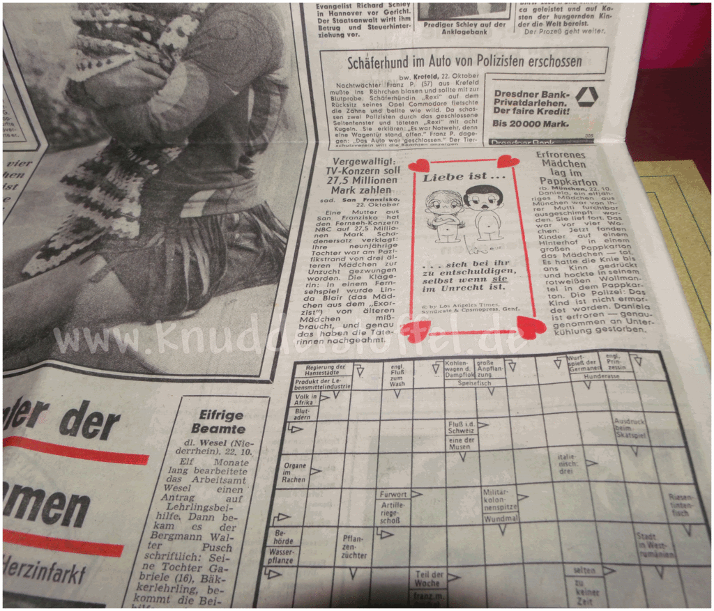 Geschenkidee Geschenkzeitung.de alt Geburtstag 1974 Liebe ist