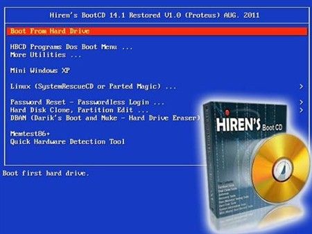 Hirens Boot CD 14.1 Restored Edition + USB Installation Guide | 1,8 Gb