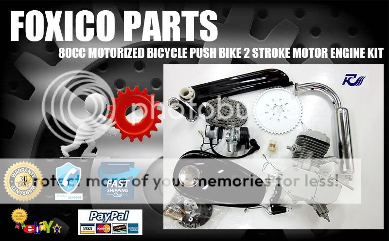 80cc Motorised Bicycle Motorized Bicycle Push Bike 2 Stroke Motor Engine Kit